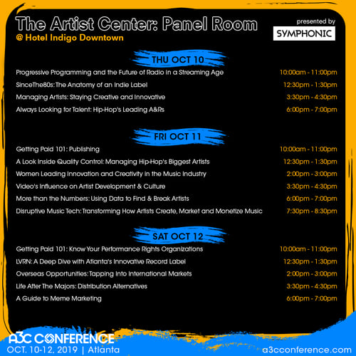 A3C Conference Schedules - The Artists Center Panel Room (2)